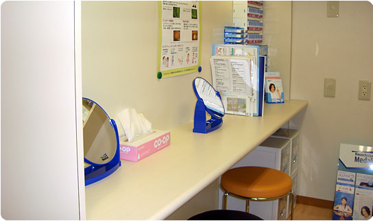 コンタクトレンズフィッティングコーナーの写真